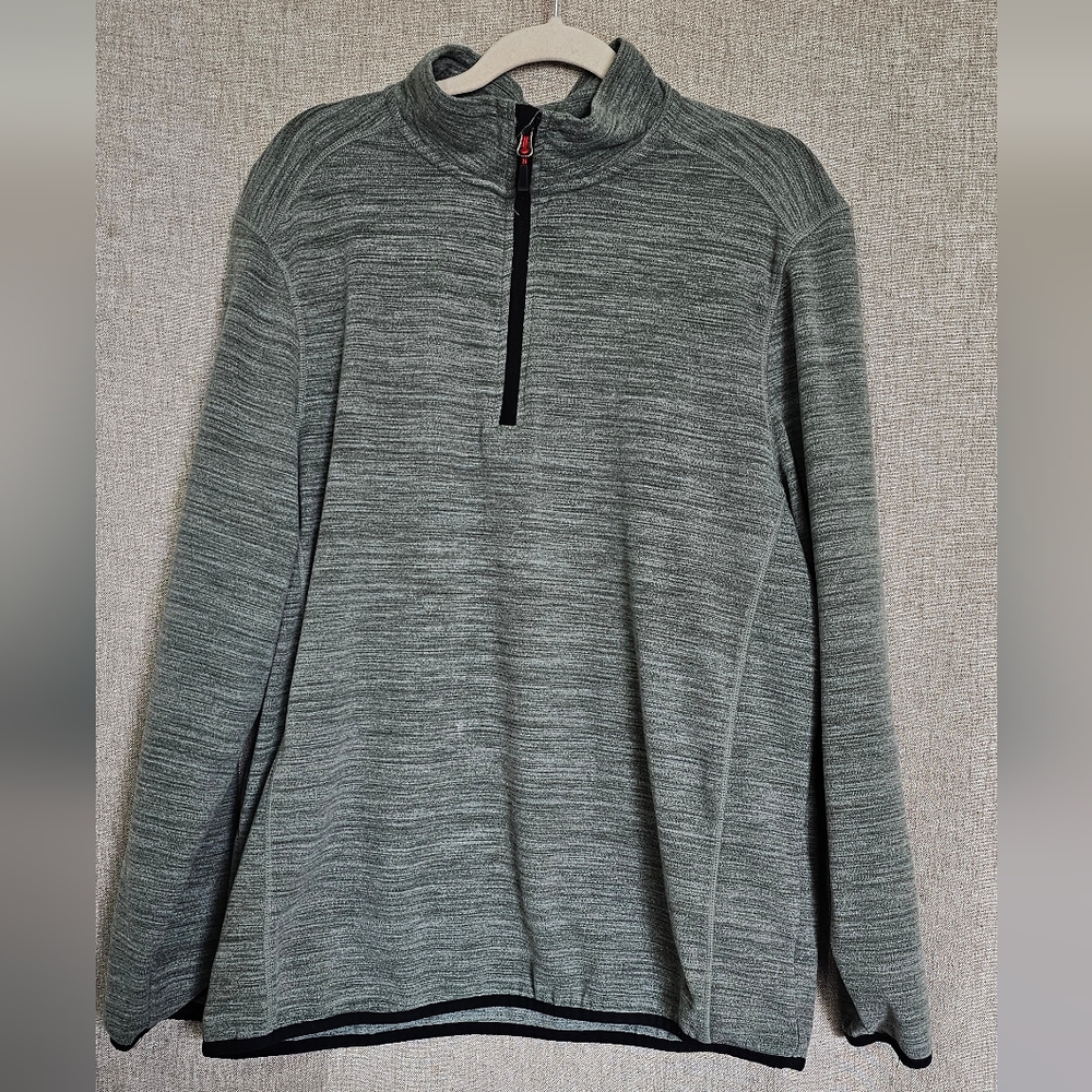 Avalanche Men's Green Heathered Quarter-Zip Pullover